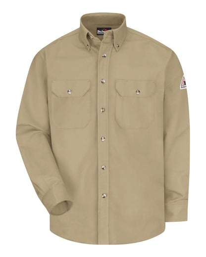 Bulwark Dress Uniform Shirt - Excel FR ComforTouch - 7 oz. - Tall Sizes SLU2T #color_Khaki