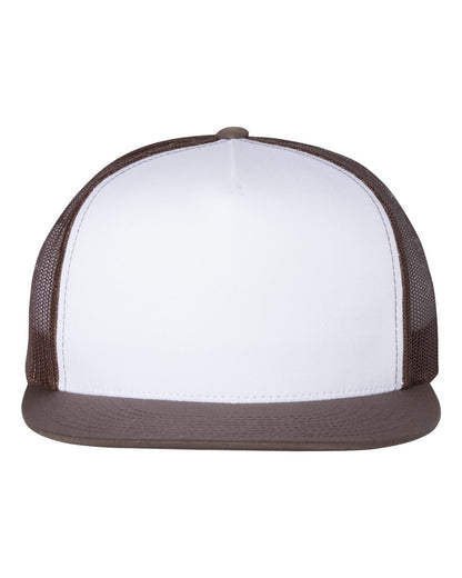 YP Classics Five-Panel Classic Trucker Cap 6006 #color_Brown/ White/ Brown