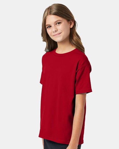 Hanes Ecosmart™ Youth T-Shirt 5370 #colormdl_Deep Red