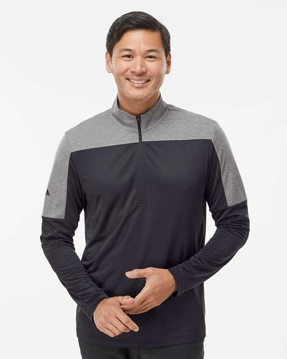 Adidas Lightweight Quarter-Zip Pullover A552 #colormdl_Black/ Grey Three Melange