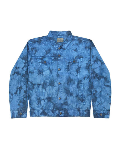 Colortone Tie-Dyed Denim Jacket 9050 #color_Blue Crinkle