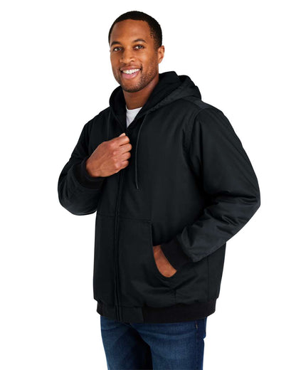 Harriton Unisex ClimaBloc® Heavyweight Hooded Full-Zip Jacket M722 #colormdl_Black