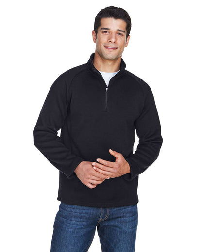 Devon & Jones Unisex Bristol Sweater Fleece Quarter-Zip Pullover DG792 #colormdl_Black