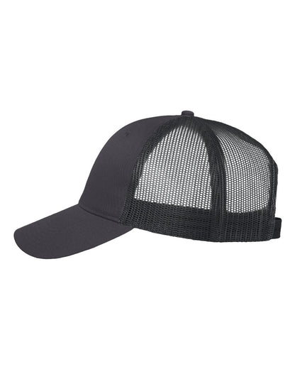 Valucap Mesh-Back Twill Trucker Cap VC400 #color_Charcoal/ Black