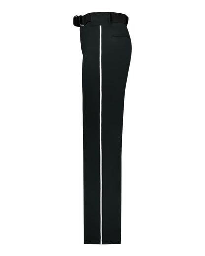 Alleson Athletic Men's Baseball Pants With Braid 605WLB #color_Black/ White