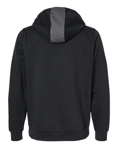 Augusta Sportswear Eco Revive™ Three-Season Triblend Fleece Hooded Sweatshirt 6865 #color_Carbon Heather/ Black