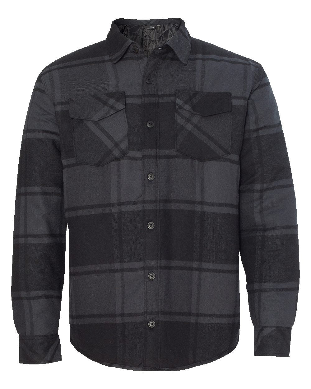 Burnside Men's Quilted Flannel Shirt Jacket 8610