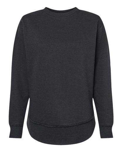 LAT Women's Weekend Fleece Crewneck Sweatshirt 3525 #color_Black