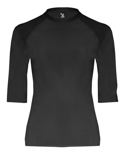 Badger Pro-Compression Half-Sleeve T-Shirt 4627 #color_Black