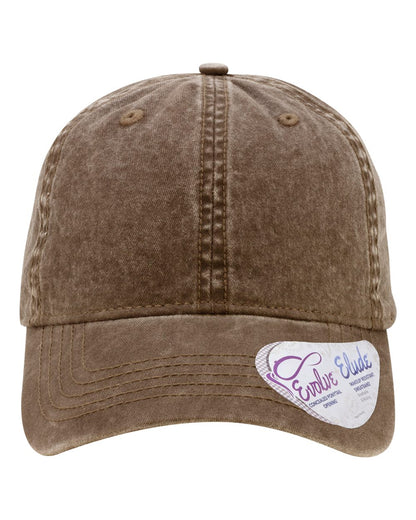 Infinity Her Women's Pigment-Dyed with Fashion Undervisor Cap CASSIE #color_Chocolate/ Fawn