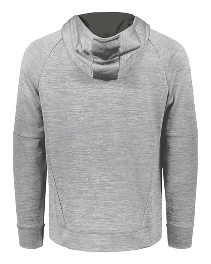 Holloway Men's All-Pro Performance Fleece Hooded Sweatshirt 223580 #color_Athletic Grey Heather/ Iron