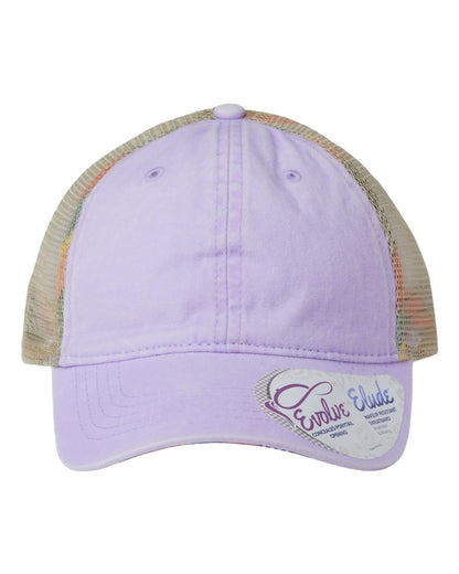 Infinity Her Women's Washed Mesh-Back Cap TESS #color_Lavender/ Stripes