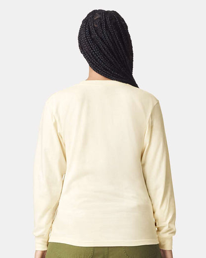 American Apparel Unisex Fine Jersey Long Sleeve Tee 2007 #colormdl_Cream