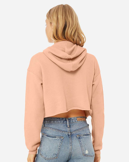 BELLA + CANVAS Women's Crop Fleece Hoodie Sweatshirt 7502 #colormdl_Peach