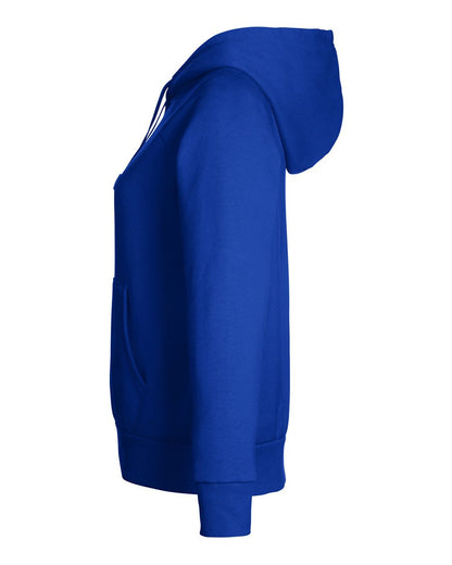Under Armour Women's Rival Fleece Hooded Sweatshirt 1379500 #color_Royal/ White
