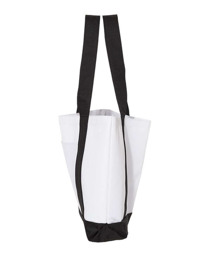 Liberty Bags Bay View Giant Zippered Tote 7006 #color_White/ Black