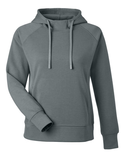 J. America Women's Apex Fleece Hooded Sweatshirt 8753 #color_Steel