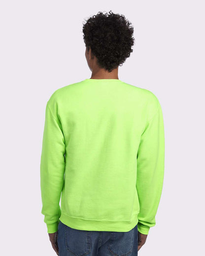 JERZEES Unisex NuBlend® Crewneck Sweatshirt 562MR #colormdl_Neon Green