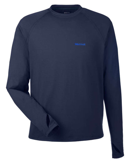 Marmot Unisex Windridge Long Sleeve T-Shirt M14153 #color_Arctic Navy