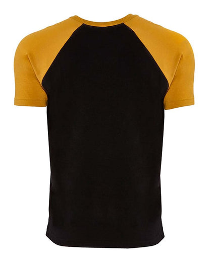 Next Level Cotton Raglan T-Shirt 3650 #color_Antique Gold/ Black