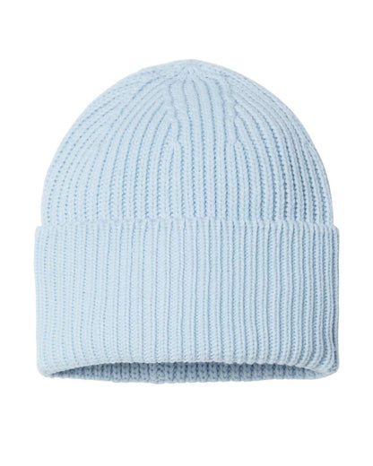 Atlantis Headwear Sustainable Chunky Rib Cuffed Beanie OAK #color_Light Blue