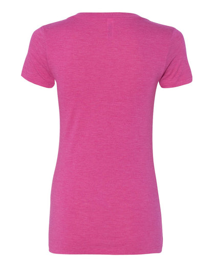 BELLA + CANVAS Women’s Triblend Deep V-Neck Tee 8435 #color_Berry Triblend