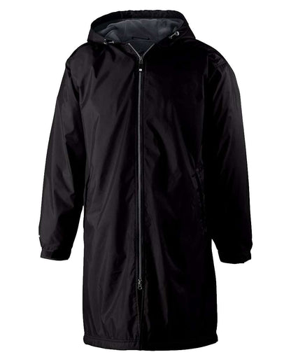 Holloway Men's Conquest Long Length Hooded Jacket 229162 #color_Black