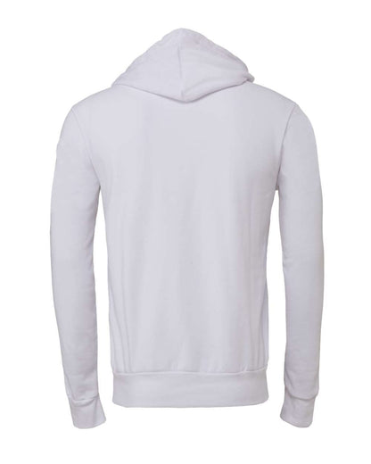 BELLA + CANVAS Unisex Sponge Fleece Hoodie Sweatshirt 3719 #color_White