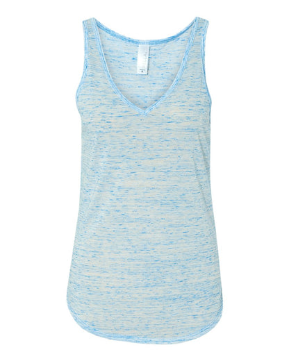 BELLA + CANVAS Women's Flowy V-Neck Tank 8805 #color_Blue Marble