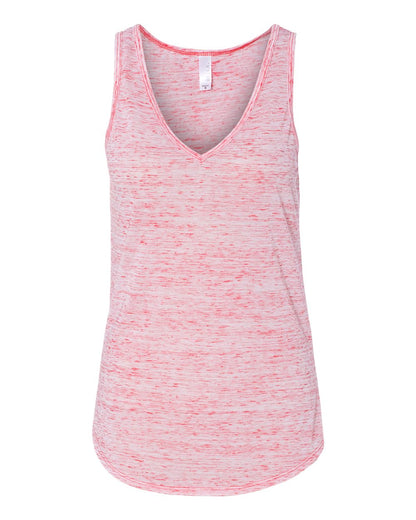 BELLA + CANVAS Women's Flowy V-Neck Tank 8805 #color_Red Marble