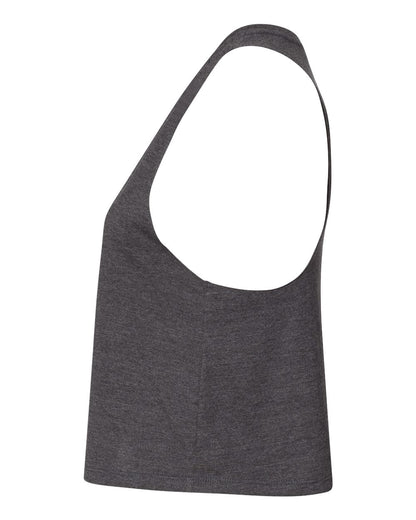 BELLA + CANVAS Women's Racerback Crop Tank 6682 #color_Dark Grey Heather