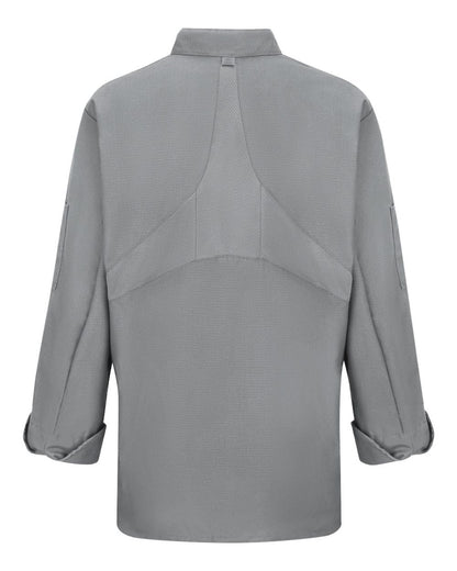 Chef Designs Women's Mimix™ Chef Coat with OilBlok 041X #color_Grey