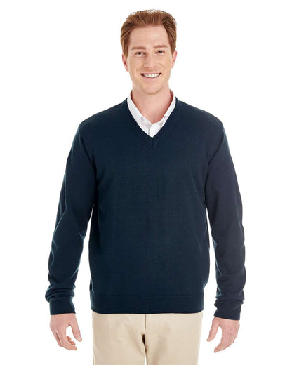 Harriton Men's Pilbloc™ V-Neck Sweater M420 #colormdl_Dark Navy