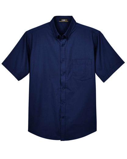 CORE365 Men's Tall Optimum Short Sleeve Twill Dress Shirt 88194T #color_Classic Navy