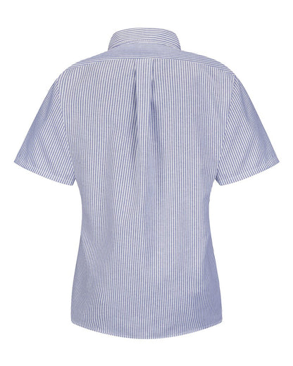 Red Kap Women's Executive Oxford Dress Shirt SR61 #color_Blue/ White Stripe