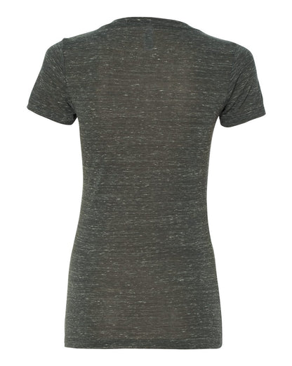 BELLA + CANVAS Women’s Jersey Deep V-Neck Tee 6035 #color_Charcoal Marble