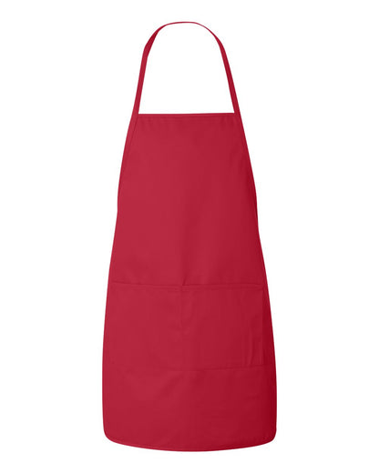 Liberty Bags Long Butcher Block Apron 5505 #color_Red