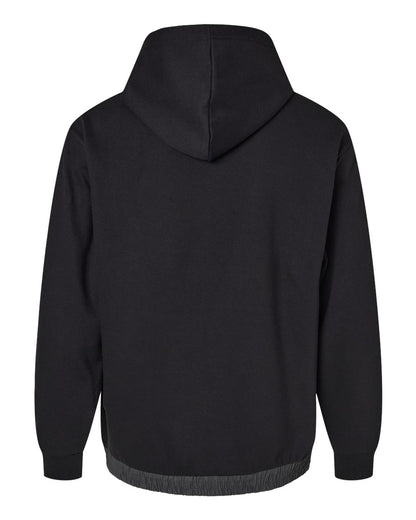 MV Sport Unisex Mixed Media Hooded Sweatshirt 23112 #color_Black/ Charcoal