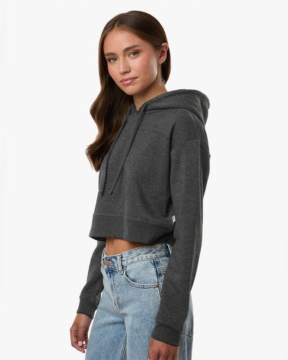 Boxercraft Women's Cropped Fleece Hooded Sweatshirt BW5404 #colormdl_Charcoal Heather