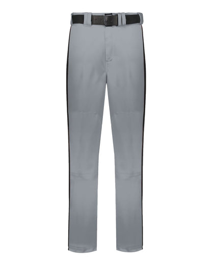 Russell Athletic Youth Piped Change-Up Baseball Pants R14DBB #color_Baseball Grey/ Black