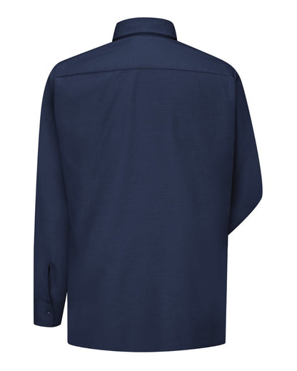 Red Kap Men's Ripstop Long Sleeve Shirt SY50 #color_Navy