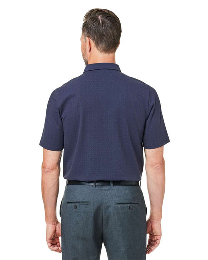 Devon & Jones Men's Crownlux Performance® Geo Polo DG101 #colormdl_Navy/ French Blue