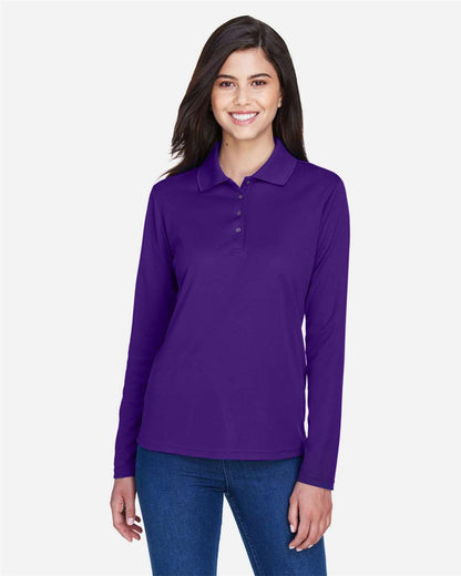 CORE365 Women's Pinnacle Performance Long Sleeve Piqué Polo 78192 #colormdl_Campus Purple