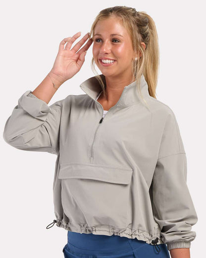 Boxercraft Women's Stretch Woven Quarter-Zip Pullover BW5204 #colormdl_Oxford