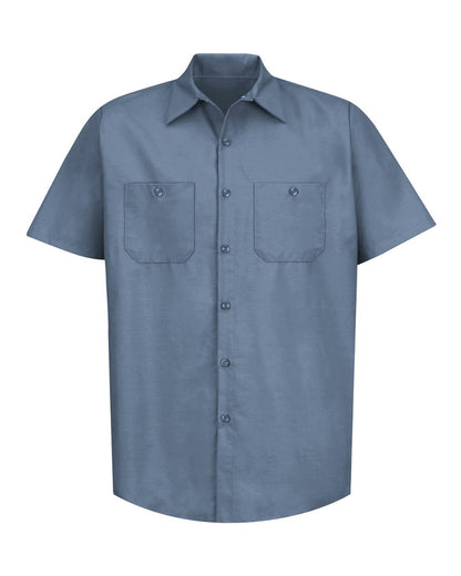 Red Kap Men's Industrial Short Sleeve Work Shirt SP24 #color_Postman Blue
