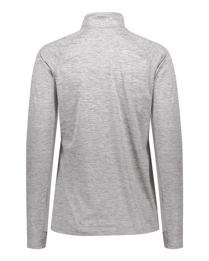 Holloway Women's Electrify CoolCore® Quarter-Zip Pullover 222774 #color_Athletic Grey Heather