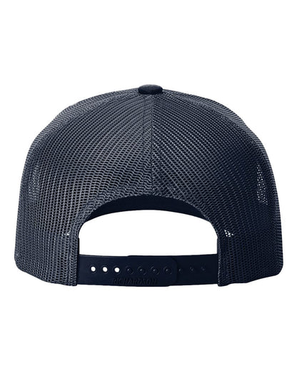 Richardson Five-Panel Trucker with Rope Cap 112FPR #color_Navy/ White