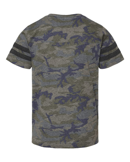 LAT Youth Football Fine Jersey Tee 6137 #color_Vintage Camo/ Vintage Smoke