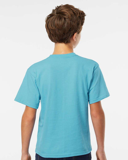 M&O Youth Gold Soft Touch T-Shirt 4850 #colormdl_Diving Blue