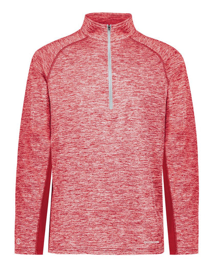 Holloway Men's Electrify CoolCore® Quarter-Zip Pullover 222574 #color_Scarlet Heather
